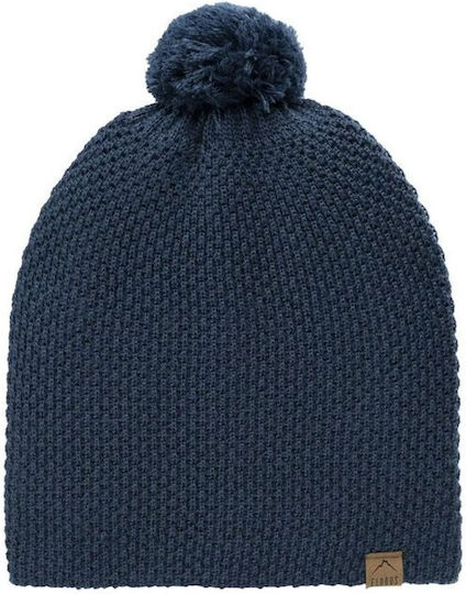 Pom Pom Beanie Beanie in Marineblau color
