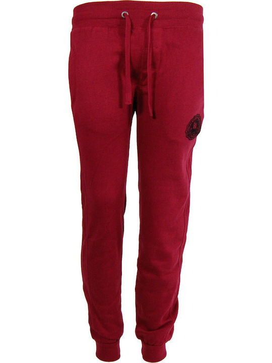 Cuffed Sweatpants with Elastic Red