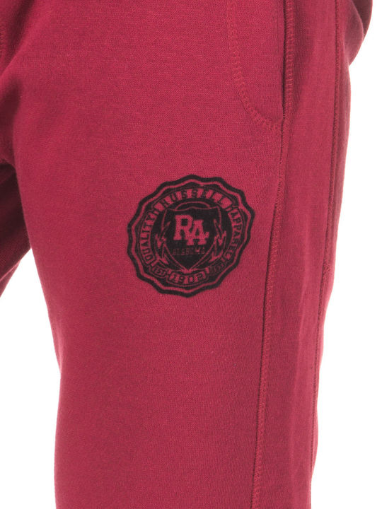 Cuffed Sweatpants with Elastic Red