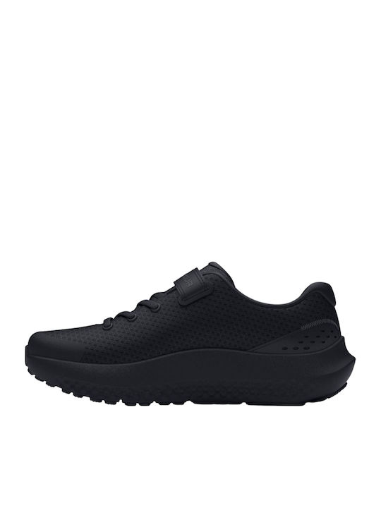 Surge 4 Ac Kids Sports Shoes Running with Hoop & Loop Closure Black