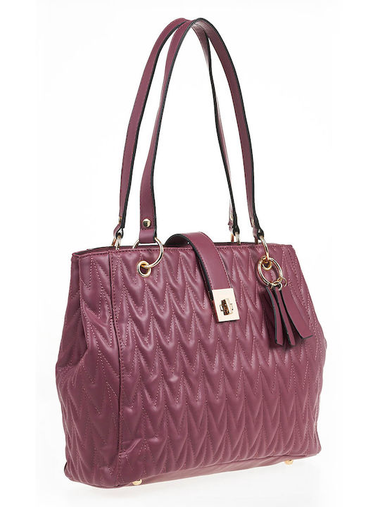 Verde Women's Bag Shoulder Burgundy