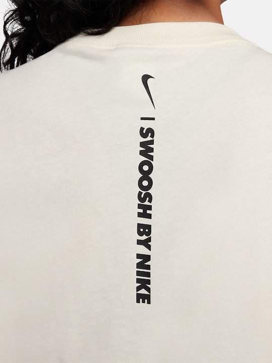Спортен Дамски Аθληствен T-shirt Кремав