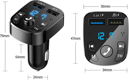 Apex FM предавател за кола с Bluetooth / USB