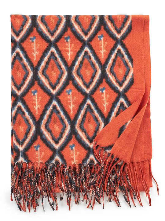 Verde Women's Wool Scarf Portocaliu