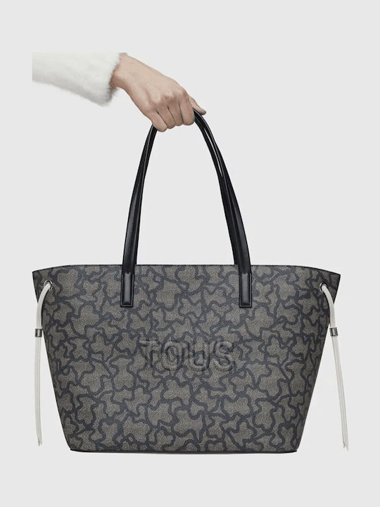 K Icon Γυναικεία Τσάντα Shopper Ώμου Μαύρη