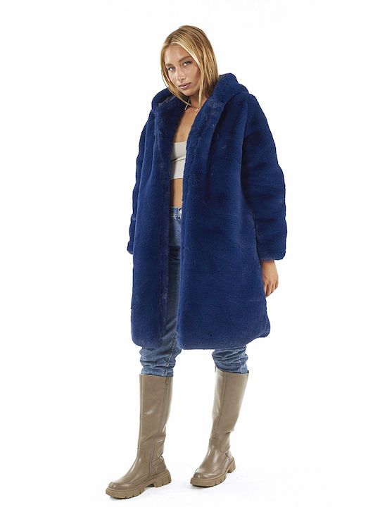 Verde Women's Short Fur BLUE