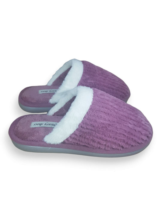 Jomix Winter Women's Slippers in Violet color