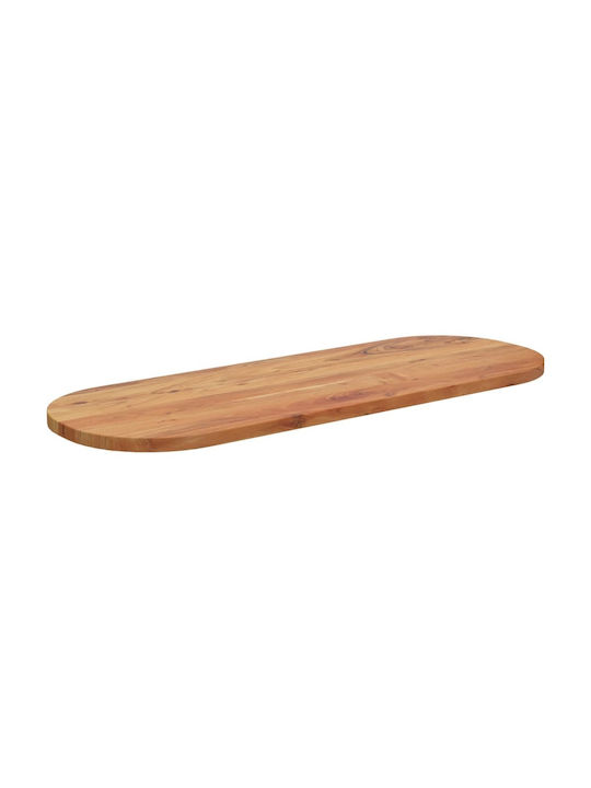 vidaXL Oval Table Surface made of Solid Wood Acacia wood solid wood 110x40x3.8cm 370095 1pcs