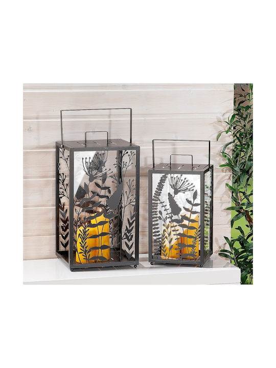 ArteLibre Felinar Metalic De masă Negru 25x25x48buc 1buc