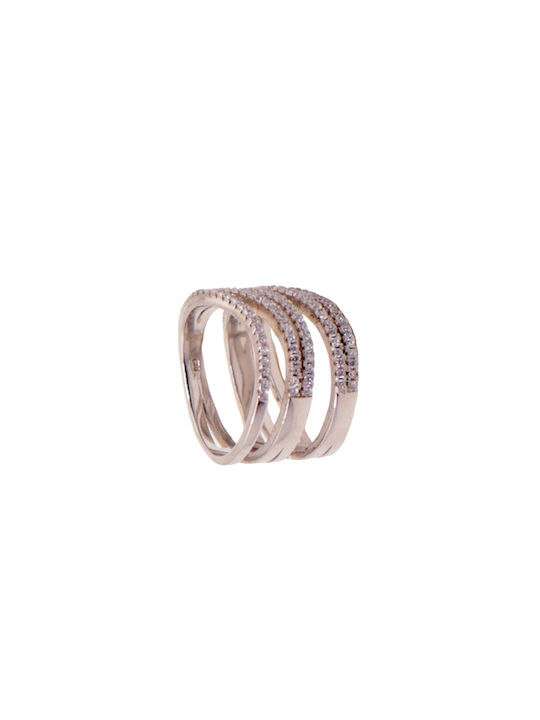 Women's Silver Eternity Ring with Zircon