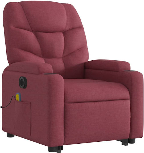 Relaxsessel Friseurwaschbecken mit Fußhocker Bordeaux 74x89x100cm