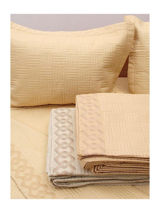 Sunshine Module Cuvertură Extra-dublu Bumbac Cremă 220x240cm 3buc