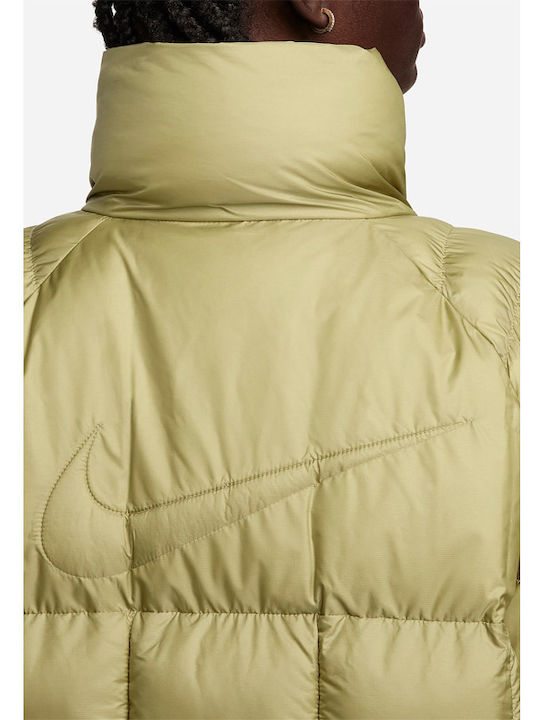 Essential Prima Women's Short Puffer Jacket for Winter Gold