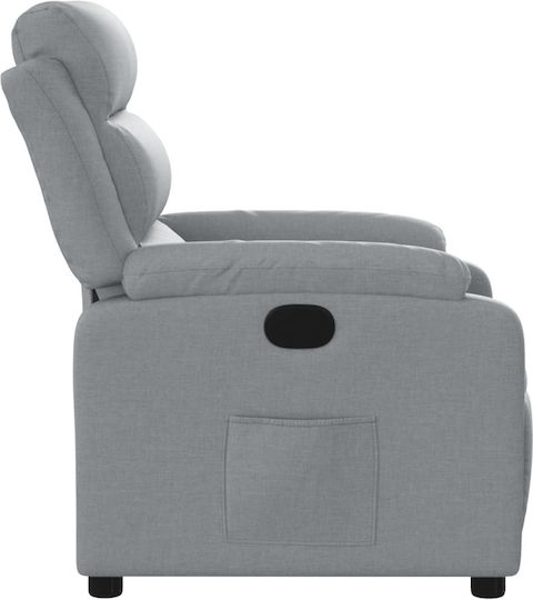 Fotoliu Relax cu Puf Gri deschis 75x92.5x100cm