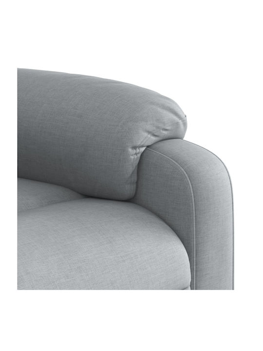 Relaxsessel mit Fußhocker Light Grey 75x92.5x100cm