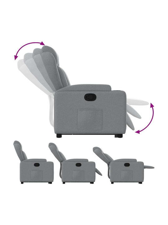 Relax Armchair with Footstool Light Grey 77x94.5x100cm