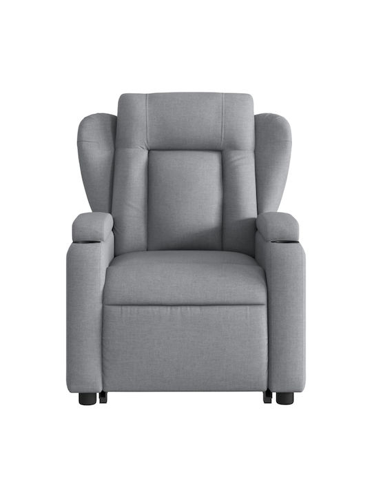 Relax Armchair with Footstool Light Grey 77x94.5x100cm
