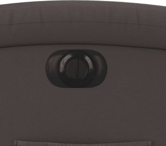 Relax Armchair with Footstool from Genuine Leather ski 71x86.5x99.5cm