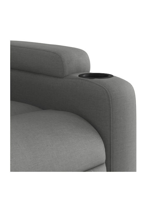 Πολυθρόνα Relax με Υποπόδιο Σκούρο Γκρι 77x94.5x100cm