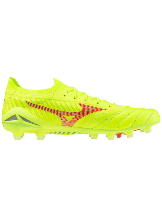 Mizuno Morelia Neo Iv Beta Elite Md Low Football Shoes with Cleats Yellow