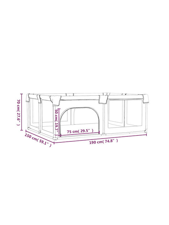 vidaXL Park Marineblau 150x190cm