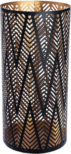 ArteLibre Tabletop Metallic Lantern Black