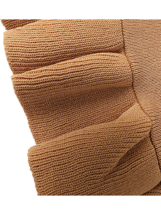 Kinder-Crop-Top Ärmellos Braun