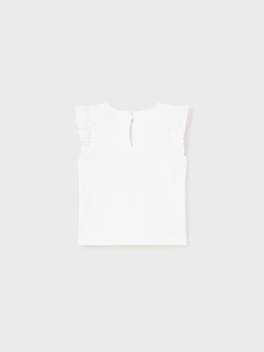 Mayoral Kids Blouse Sleeveless White-Pink