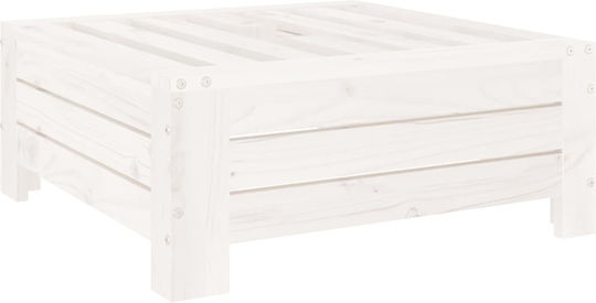 vidaXL Стойка за чадър Дърво Бял 63.5x63.5x26см