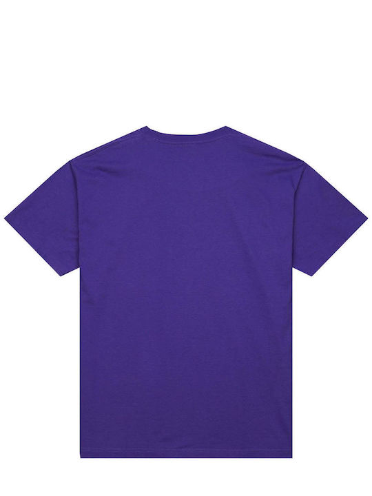 Mitchell & Ness Bărbați T-shirt Sportiv cu Mânecă Scurtă Violet