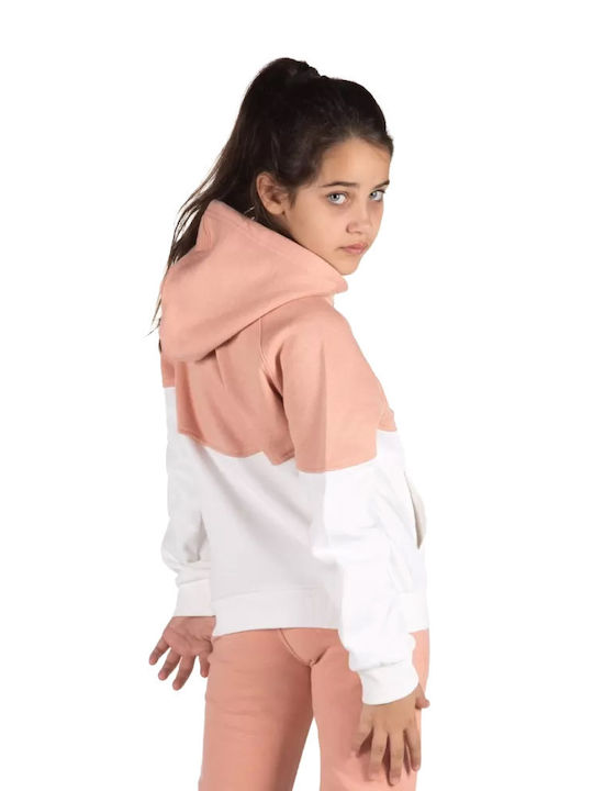 District75 Kids Cardigan with Hood Pink