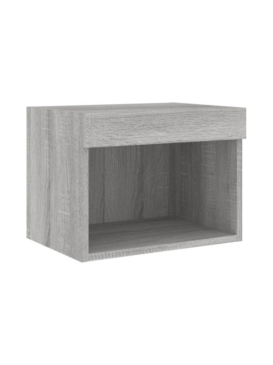 Wohnzimmer TV-Einheit Grey Sonoma mit Beleuchtung L80xB30cm