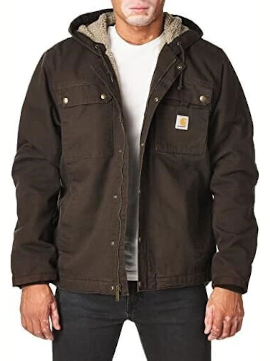 Carhartt Bartlett Herren Winter Jacke Lässig Dark Brown