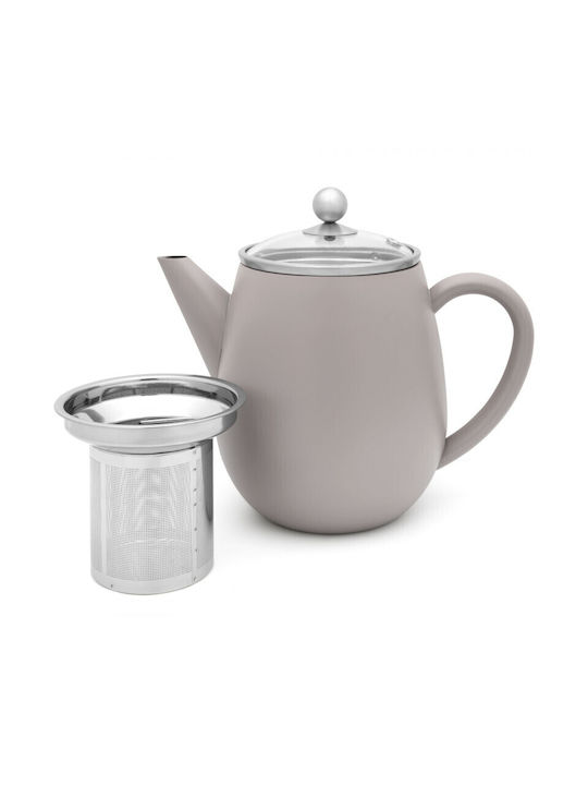 Bredemeijer Teapot Ceramics in Gray Color 1100ml