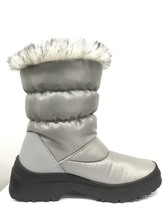 Adam's Shoes Παιδικά Μποτάκια Χιονιού Ασημί