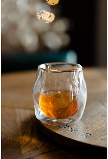 Vialli Design Glas Whiskey aus Glas in Gray Farbe 320ml
