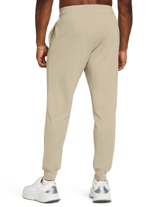 Ua Rival Terry Sweatpants with Elastic Beige