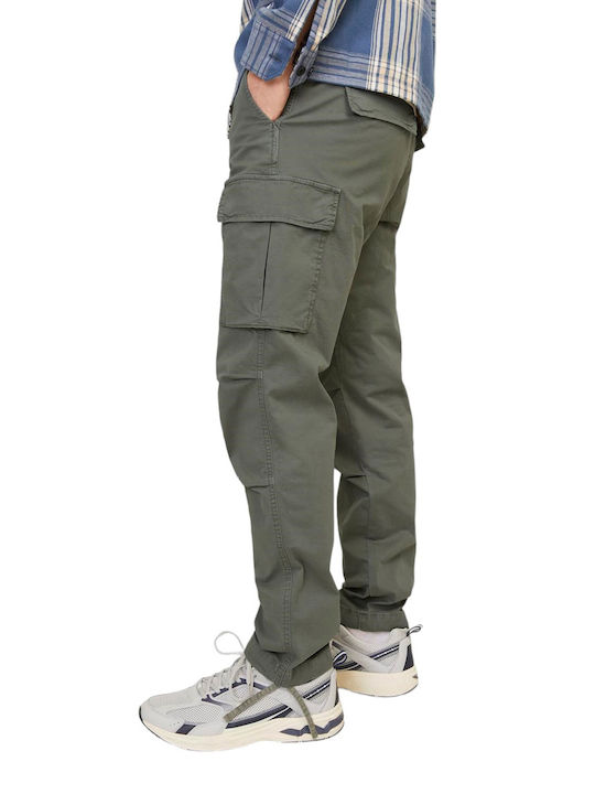 Jack & Jones Men's Trousers Cargo Elastic Agave Green