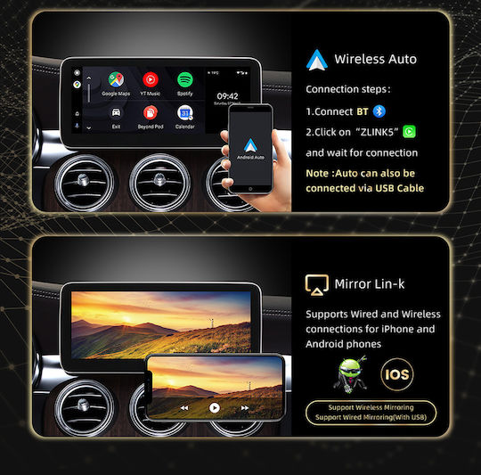 Carmedia Ηχοσύστημα Αυτοκινήτου για Mercedes-Benz B Class 2012-2015 (Bluetooth/USB/WiFi/GPS/Apple-Carplay/Android-Auto) με Οθόνη Αφής 12.5"
