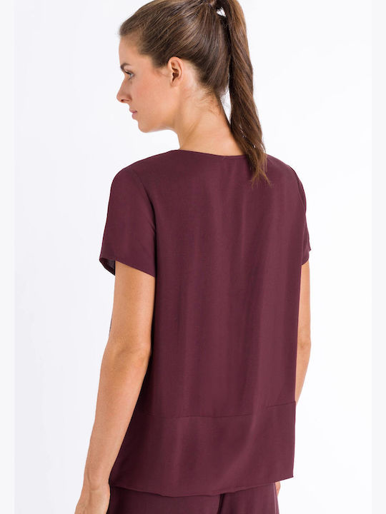 Hanro Women's T-shirt Burgundy