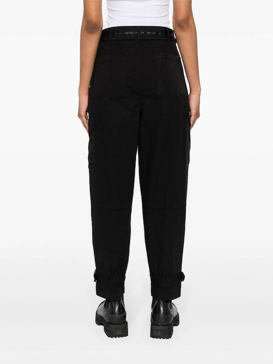 DKNY Damen Stoff Cargo Hose Schwarz