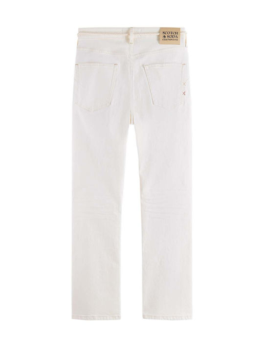 Scotch & Soda Men's Jeans Pants in Straight Line White