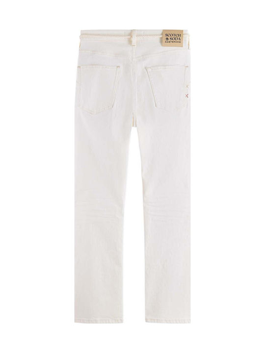 Scotch & Soda The Zee Ανδρικό Παντελόνι Τζιν Straight Λευκό