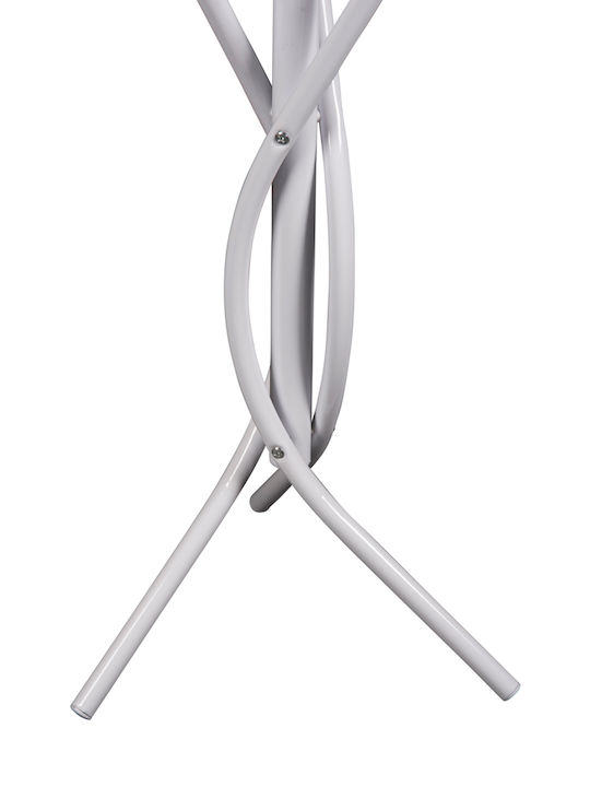 HomeMarkt Metallic Coat Rack White 41x41x176cm