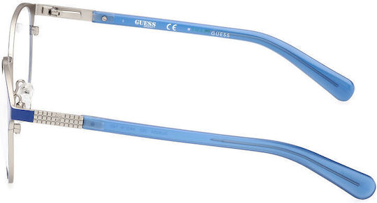 Guess Дамски Металик Рамки За Очилa Сини GU8254 092