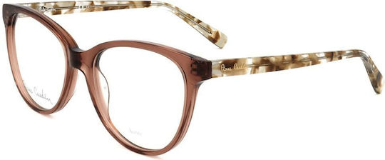 Pierre Cardin Дамски Пластмасов Рамка за Очила Котешко око Кафяв P.C 8476 09Q