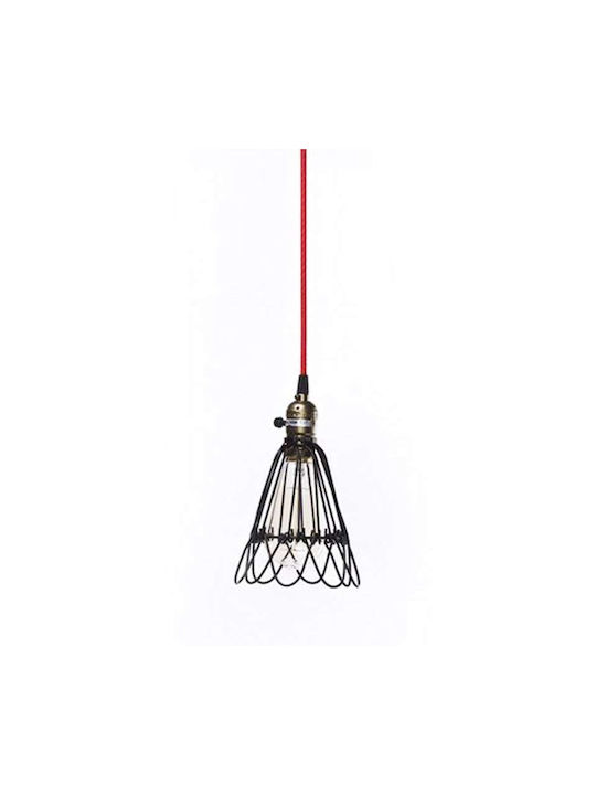 Artekko Flower Pendant Light Single-Light for Socket E27 Black