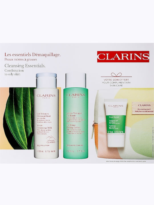 Clarins Cleansing Essentials Комплект за грижа за кожата за Почистване на лицето Clarins Cleansing Essentials Комплект за грижа за кожата за Почистване на лицето