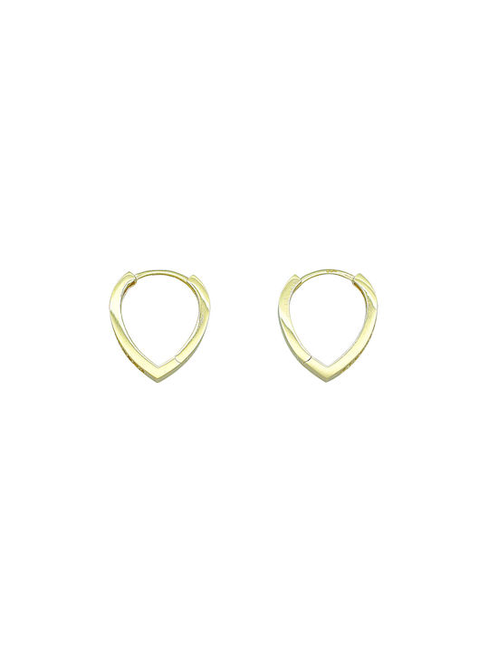 Kosmima Michalis Earrings Hoops made of Gold 14K with Stones