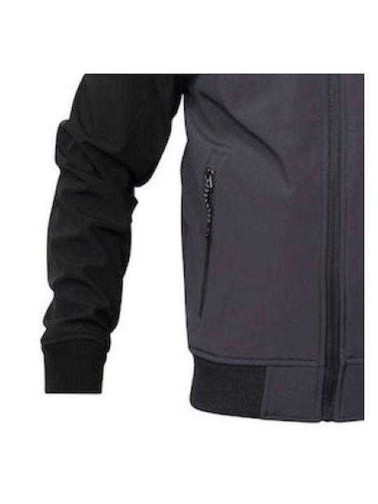 Χειμωνιάτικο Μπουφάν Softshell Αδιάβροχο και Αντιανεμικό Dark Grey
